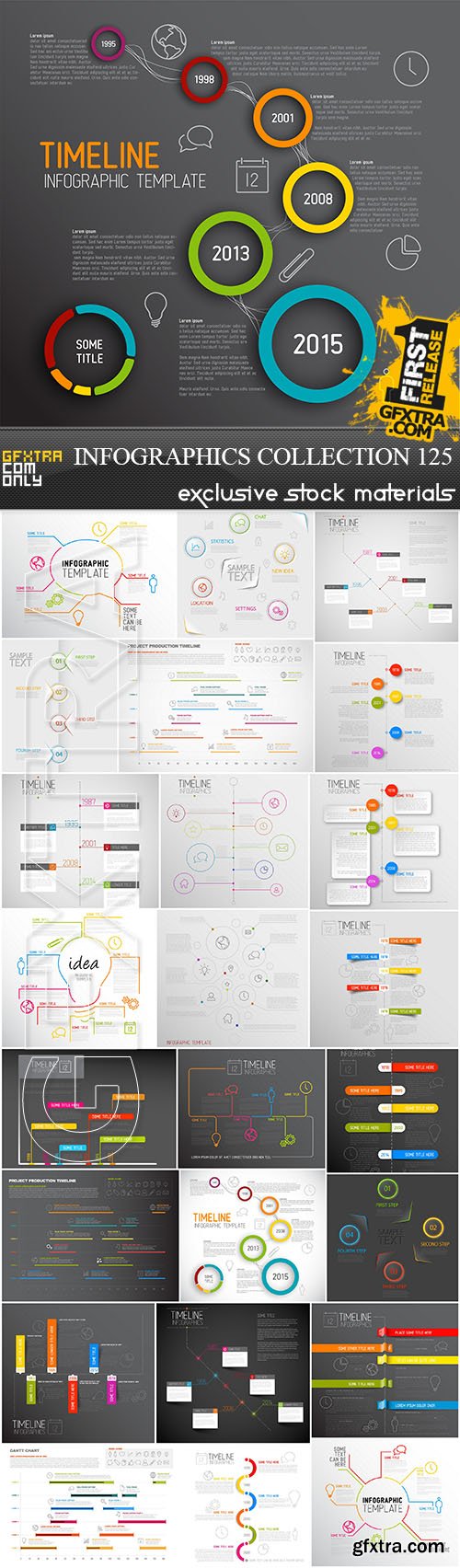 Collection of infographics vol.125, 25xEPS