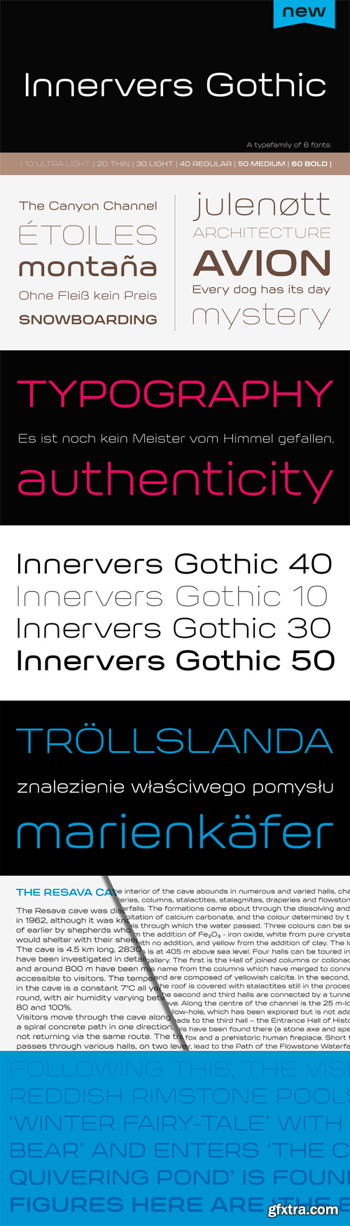 Innervers Gothic Font Family - 6 Fonts for $104