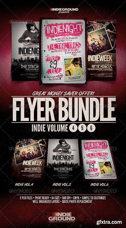 GraphicRiver - Indie Flyer/Poster Bundle Vol. 4-6