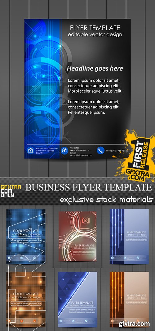 Business Flyer Template, 25xEPS