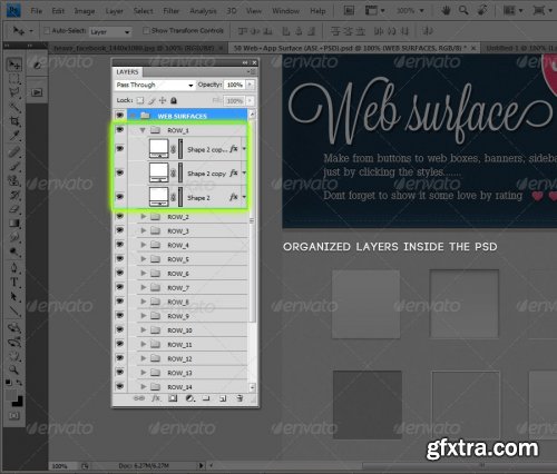 GraphicRiver - 50 Web/App Surfaces (PSD+ASL)