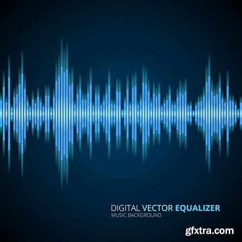 Stock Vectors - Digital equalizer, 25xEPS