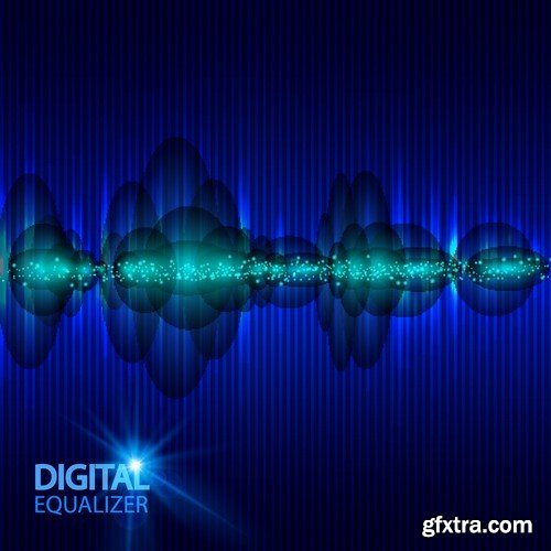 Stock Vectors - Digital equalizer, 25xEPS