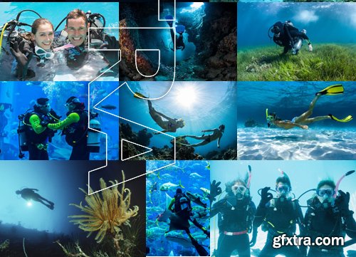 Stock Photos - Diving 2, 25xJPG