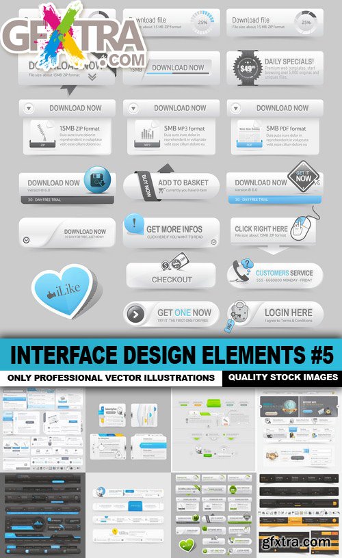 Interface Design Elements #5 - 25 Vector