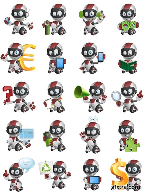 Baby Robot Cartoon Character