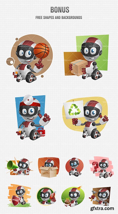 Baby Robot Cartoon Character