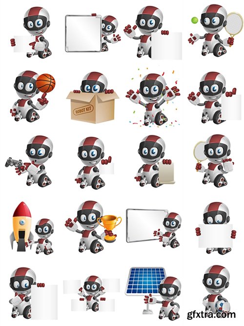 Baby Robot Cartoon Character