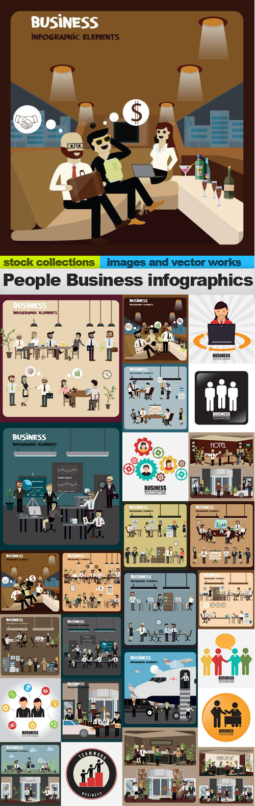 People Business infographics,&nbsp;25 x EPS