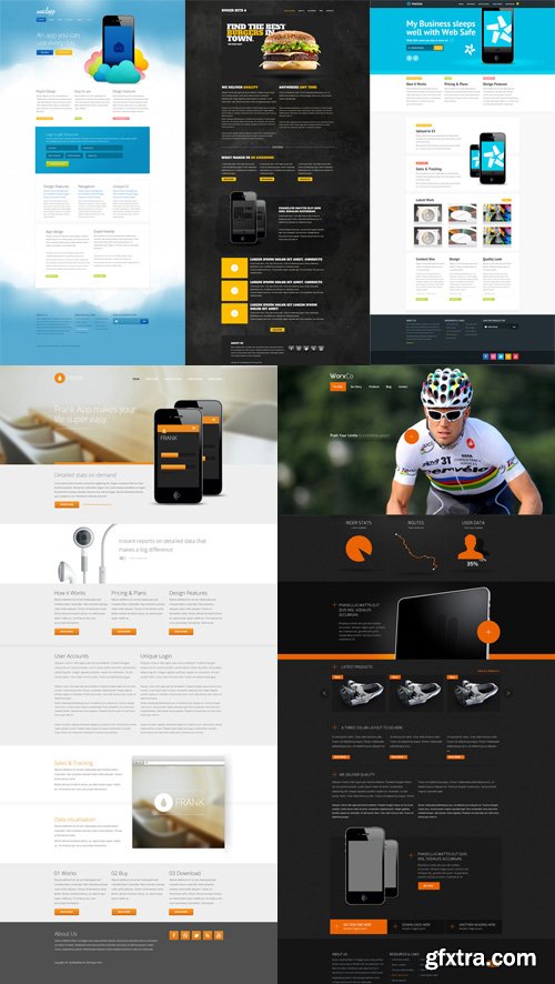 Super Bundle - 5 Website Templates PSD