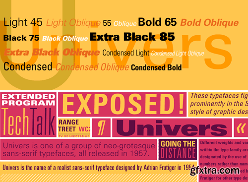 Univers Font Family - 27 Fonts for $548