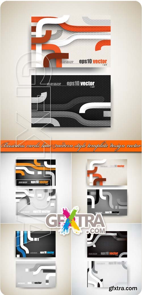 Business cards line modern style template design vector