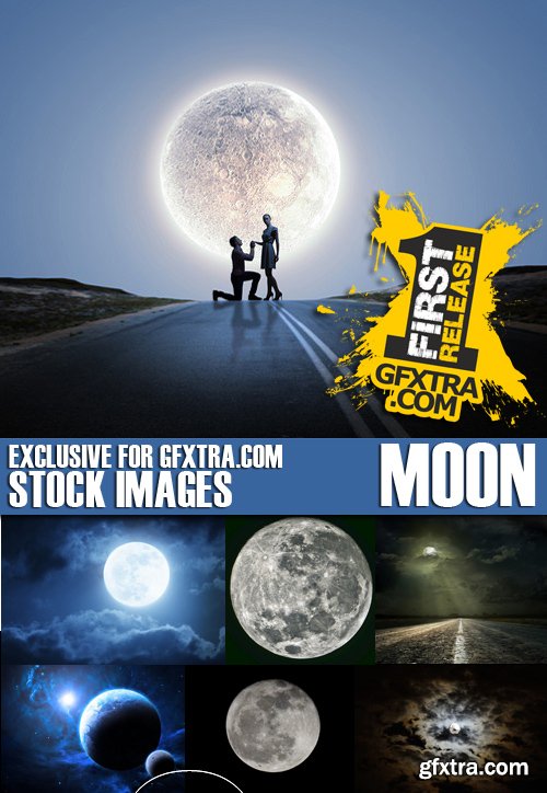 Stock Photos - Moon, 25xJPG