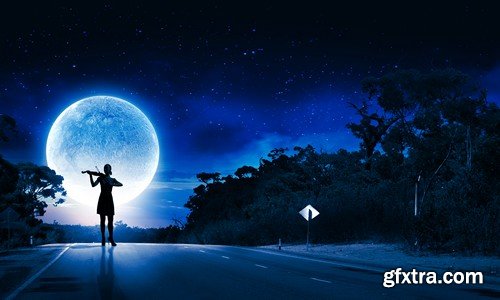 Stock Photos - Moon, 25xJPG