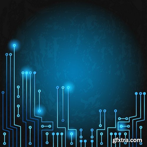 Stock Vectors - Technology background 2, 25xEPS