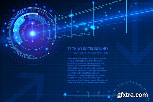 Stock Vectors - Technology background 2, 25xEPS