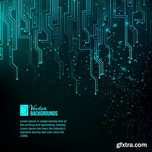 Stock Vectors - Technology background 2, 25xEPS