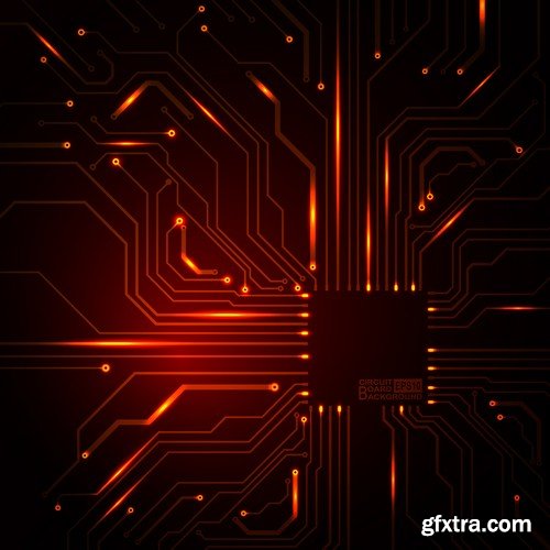 Stock Vectors - Technology background 2, 25xEPS