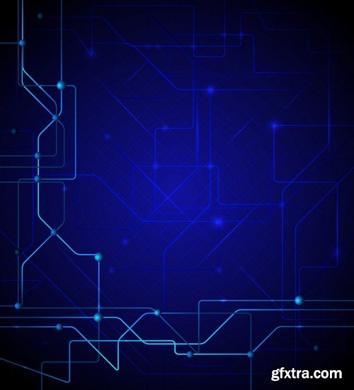 Stock Vectors - Technology background 2, 25xEPS