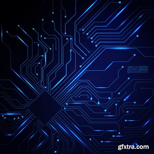 Stock Vectors - Technology background 2, 25xEPS