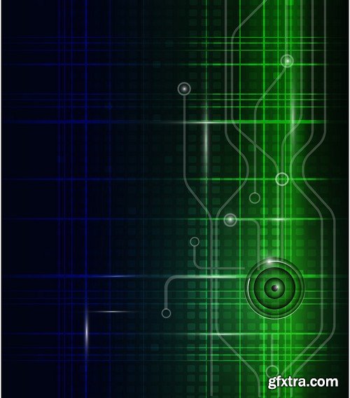 Stock Vectors - Technology background 2, 25xEPS