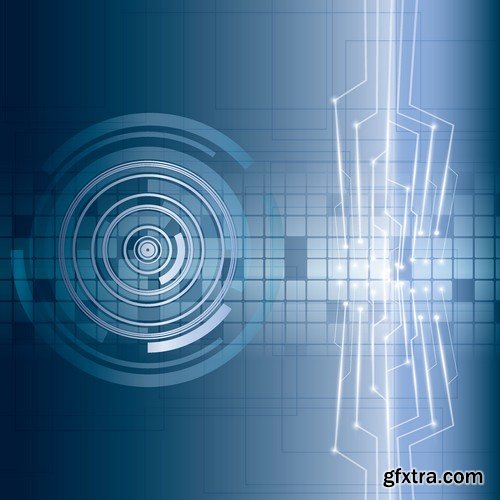 Stock Vectors - Technology background 2, 25xEPS