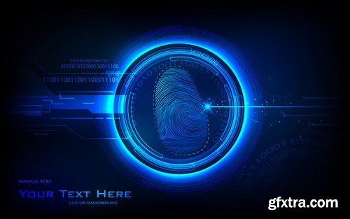 Stock Vectors - Technology background 2, 25xEPS