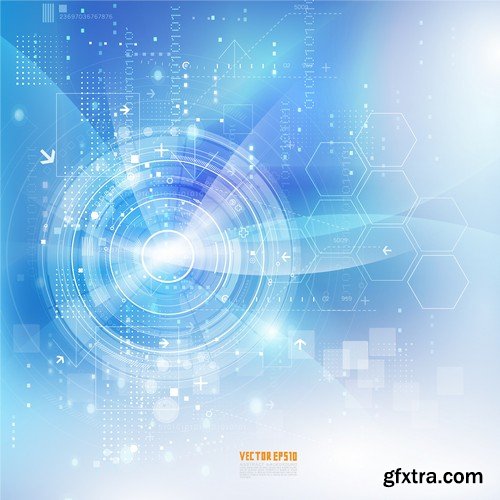 Stock Vectors - Technology background 2, 25xEPS