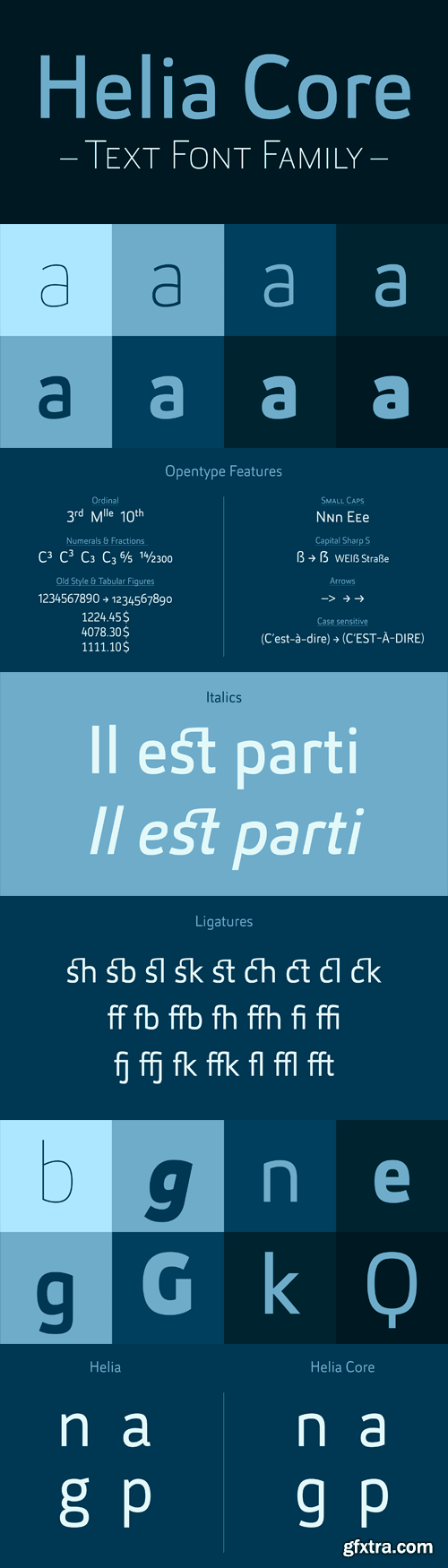 Helia Core Font Family - 16 Fonts for $230