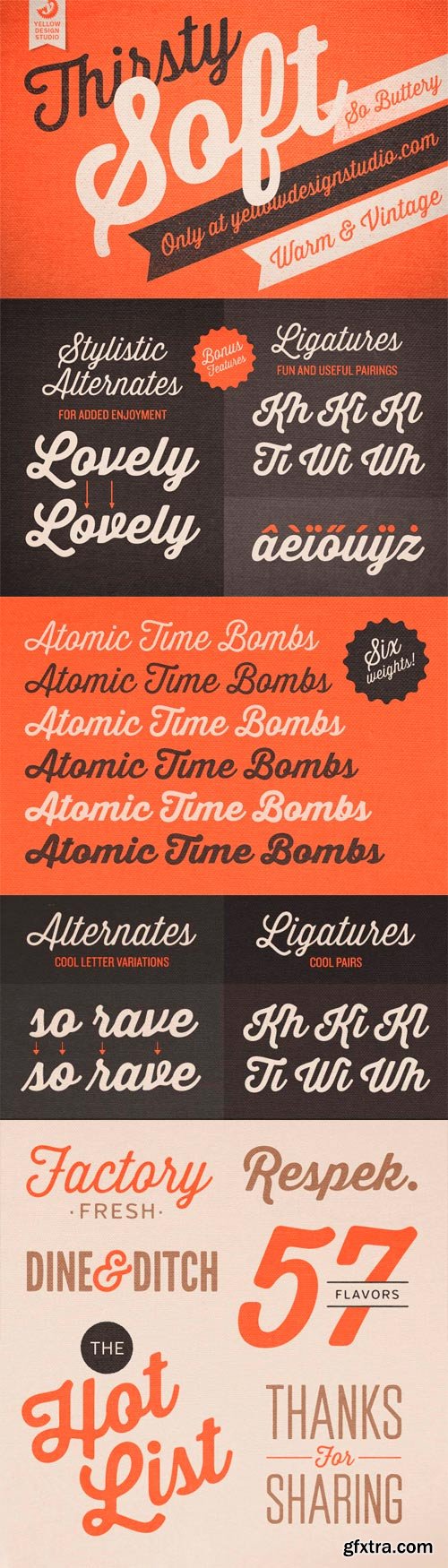 Thirsty Soft Font Family - 6 Fonts for $49