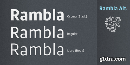 Rambla Alt Font Family - 12 Fonts for $80