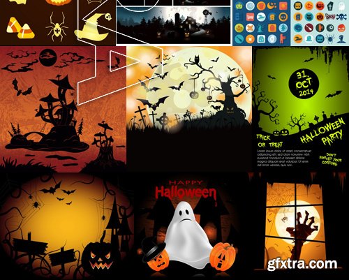 Stock Vectors - Halloween 2, 25xEPS