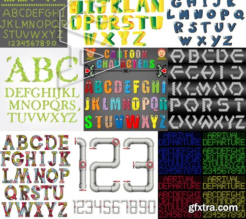 Stock Vectors - Alphabet 4, 25xEPS