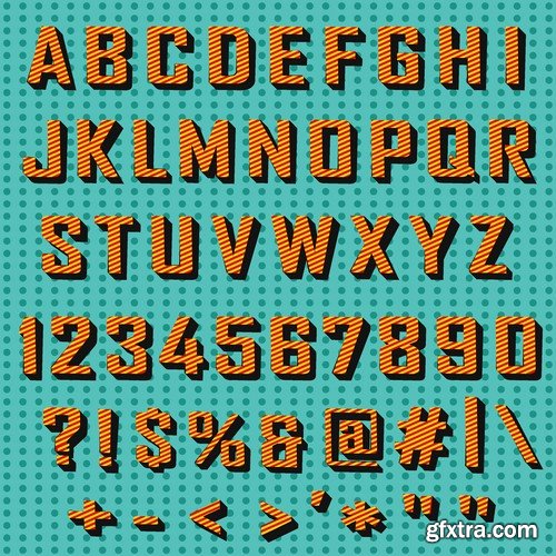 Stock Vectors - Alphabet 4, 25xEPS