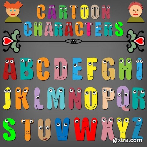 Stock Vectors - Alphabet 4, 25xEPS