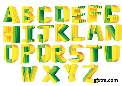 Stock Vectors - Alphabet 4, 25xEPS