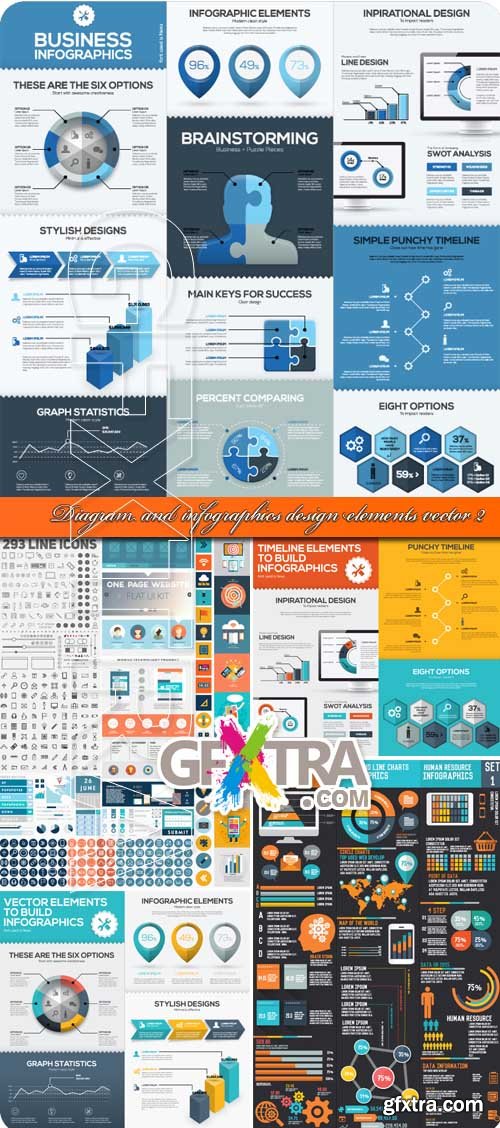 Diagram and infographics design elements vector 2