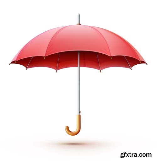 Umbrella Autumn colourful vector illustration, 25xEPS