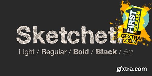 Sketchetik Font Family - 5 Font 59$