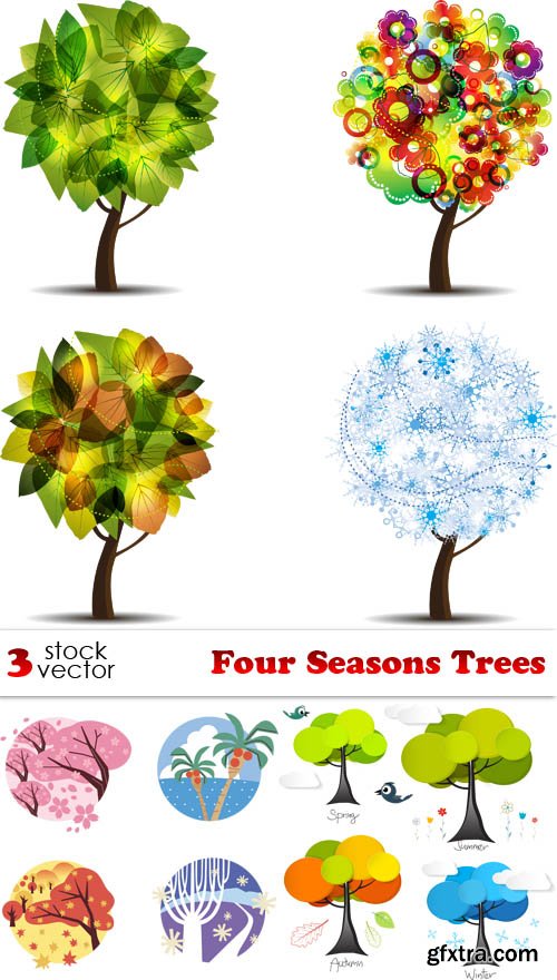 Vectors - Four Seasons Trees