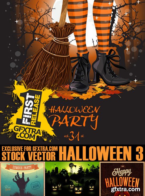 Stock Vectors - Halloween 3, 25xEPS