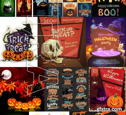 Stock Vectors - Halloween 3, 25xEPS