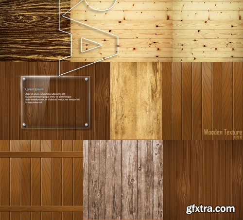 Stock Vectors - Wood Textures 3, 25xEPS