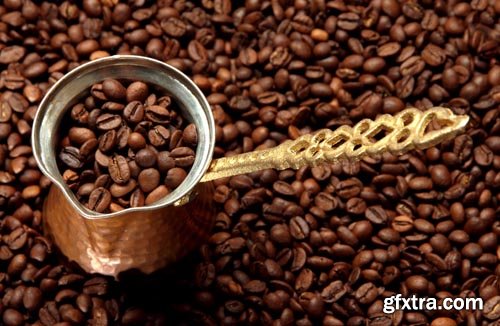 Stock Photos - Coffee and coffee beans, 25xJPG