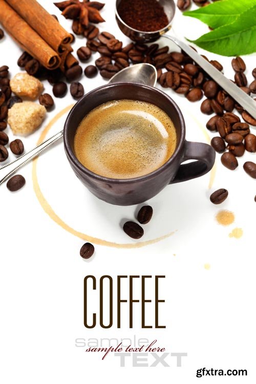 Stock Photos - Coffee and coffee beans, 25xJPG