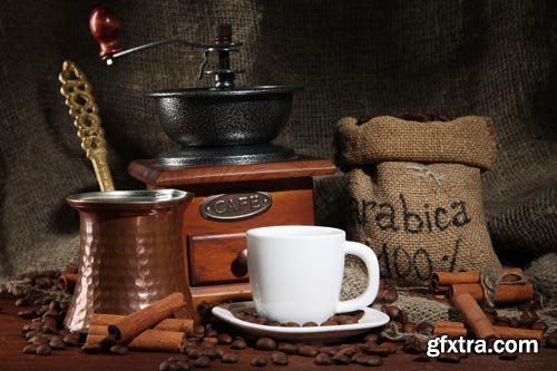 Stock Photos - Coffee and coffee beans, 25xJPG