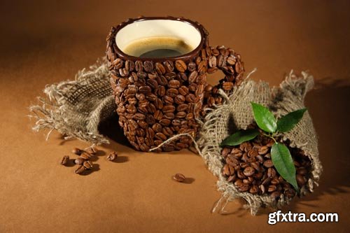 Stock Photos - Coffee and coffee beans, 25xJPG