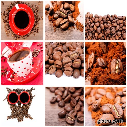 Stock Photos - Coffee and coffee beans, 25xJPG