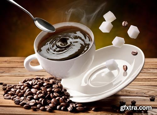 Stock Photos - Coffee and coffee beans, 25xJPG