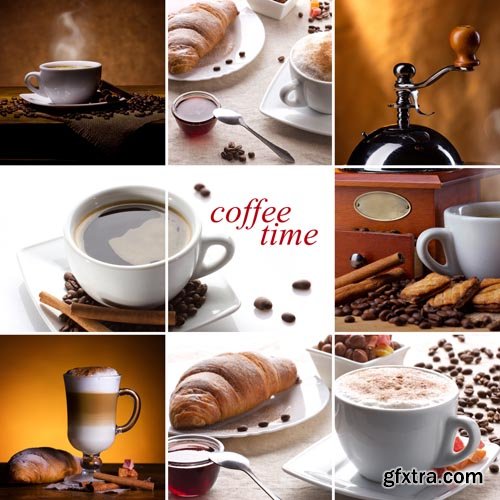 Stock Photos - Coffee and coffee beans, 25xJPG